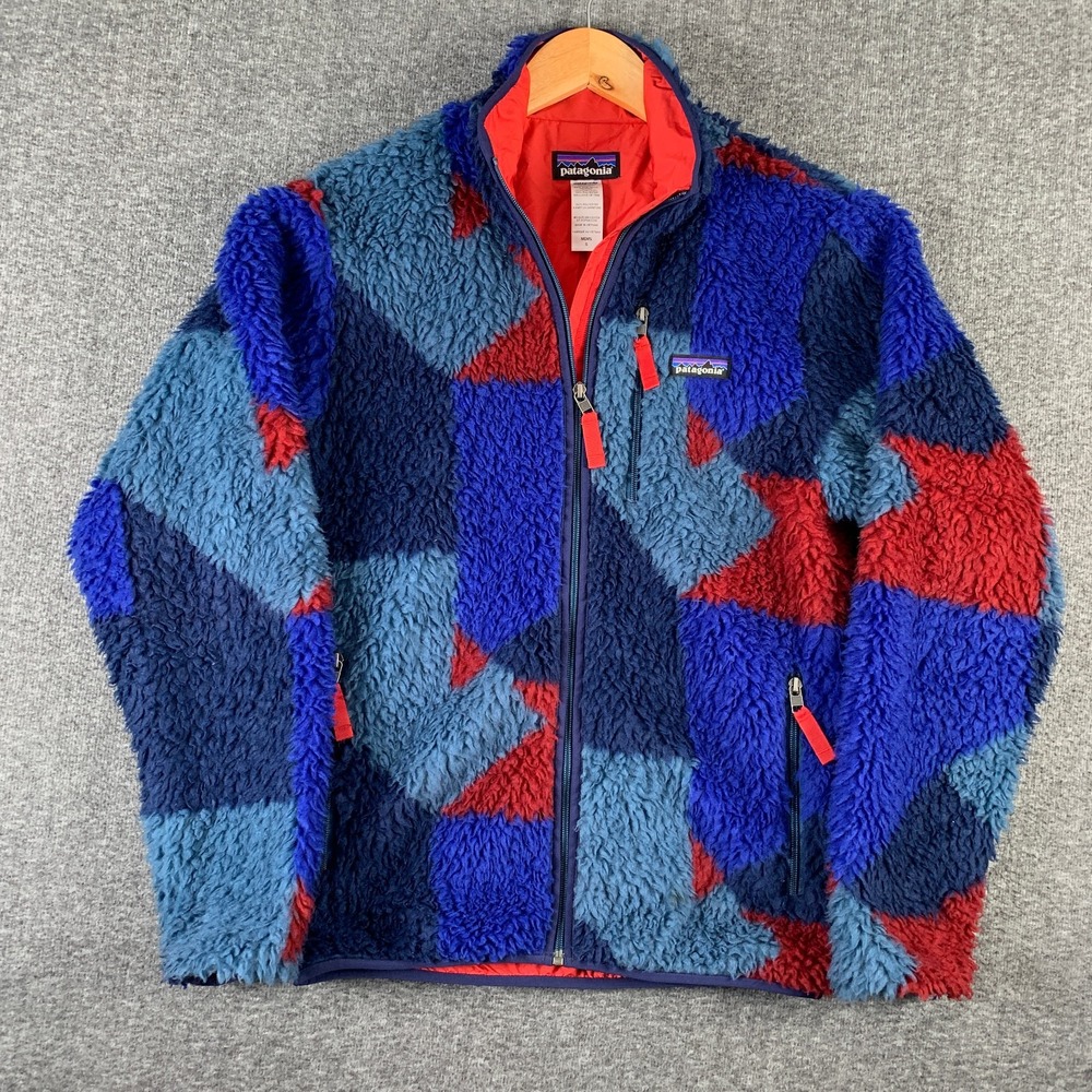 Patagonia Sweater Mens Small Retro X Cardigan Big Geometric Colorblock Full Zip
